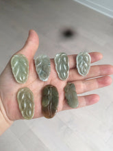Load image into Gallery viewer, 100% natural type A yellow/purple jadeite jade leaf pendant necklace group AZ99
