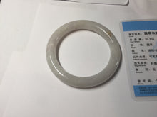Load image into Gallery viewer, 56mm Certified Type A 100% Natural light purple white round cut Jadeite bangle BS128-4024
