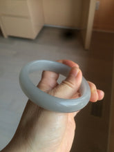 Load image into Gallery viewer, 56.6mm 100% natural smoky purple/icy ash gray Quartzite (Shetaicui jade) bangle SY58

