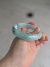 Load image into Gallery viewer, 55.7mm Certified type A 100% Natural icy watery sunny green Jadeite bangle AY25-1702
