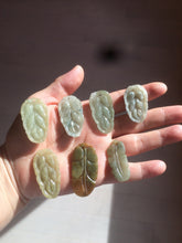 Load image into Gallery viewer, 100% natural type A yellow/purple jadeite jade leaf pendant necklace group AZ99
