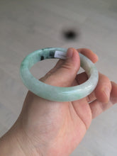 Load image into Gallery viewer, 55.7mm Certified type A 100% Natural icy watery sunny green Jadeite bangle AY25-1702
