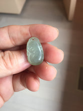 Load image into Gallery viewer, 100% Natural type A light green/light green/white/purple/gray jadeite Jade RuYi(如意) pendant PJ130
