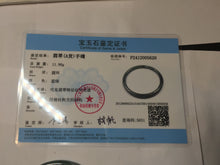 Load image into Gallery viewer, 53.8mm Certified Type A 100% Natural  icy watery dark green/blue/gray with Guatemala slim round cut Jadeite bangle PJ29-5620
