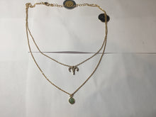 Load image into Gallery viewer, 100% natural Type A sunny green Jadeite Bead Aries Sparkle Charm Two-Layer pendant Necklace PD165
