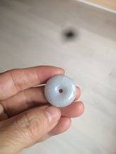 Load image into Gallery viewer, 100% Natural green/white/purple jadeite Jade Safety Guardian Button(donut) Pendant/worry stone AX29
