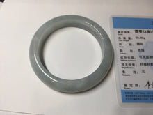 Load image into Gallery viewer, 55.2mm Certified Type A 100% Natural light green Jadeite Jade bangle E91-9415
