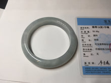 Load image into Gallery viewer, 55.2mm Certified Type A 100% Natural light green Jadeite Jade bangle E91-9415
