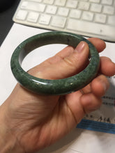 Load image into Gallery viewer, 60mm certified 100% natural Type A Spanish green gray black jadeite jade bangle H165-6028
