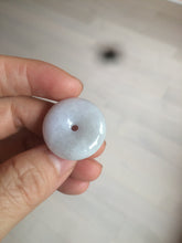 Load image into Gallery viewer, 100% Natural green/white/purple jadeite Jade Safety Guardian Button(donut) Pendant/worry stone AX29
