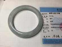 Load image into Gallery viewer, 55.2mm Certified Type A 100% Natural light green Jadeite Jade bangle E91-9415
