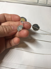 Load image into Gallery viewer, 100% natural Type A green blue Jadeite Bead &amp; Cross Layered pendant Necklace PD166
