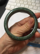 Load image into Gallery viewer, 60mm certified 100% natural Type A Spanish green gray black jadeite jade bangle H165-6028
