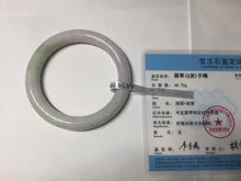 Load image into Gallery viewer, 56mm Certified Type A 100% Natural light green purple(春带彩) round cut jadeite Jade bangle AA79-4954
