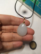 Load image into Gallery viewer, 100% natural white type A jadeite jade water drop pendant AX36
