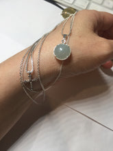 Load image into Gallery viewer, 100% natural Type A green blue Jadeite Bead &amp; Cross Layered pendant Necklace PD166
