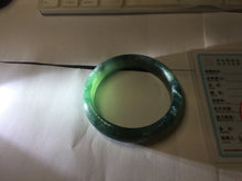 Load image into Gallery viewer, 56.2mm Certified Type A 100% Natural icy watery dark green/blue/gray/black Guatemala Jadeite bangle BH232-0259
