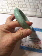 Load image into Gallery viewer, 57.5mm Certified Type A 100% Natural sunny green yellow white Jadeite bangle PC163-8119
