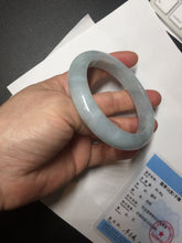 Load image into Gallery viewer, 55.2mm Certified Type A 100% Natural light green Jadeite Jade bangle E91-9415
