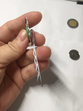 Load image into Gallery viewer, 100% natural Type A sunny green red white Jadeite Bead flower hair clip PD167
