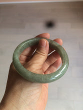 Load image into Gallery viewer, 58.8mm Certified 100% natural Type A green/gray jadeite jade bangle AE69-2863
