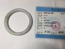Load image into Gallery viewer, 56mm Certified Type A 100% Natural light green purple(春带彩) round cut jadeite Jade bangle AA81-4938
