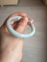 Load image into Gallery viewer, 50.5mm Certified Type A 100% Natural sunny green/white Oval Jadeite Jade bangle F115-0086
