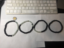 Load image into Gallery viewer, 7.3-8mm for size 56-70mm 100% natural white/black/blue/green/brown(Mocui) jadeite jade beads bracelet PB224
