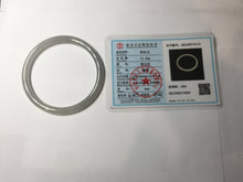 Load image into Gallery viewer, 55mm Certified 100% Natural gray black(灰冰) slim round cut nephrite jade bangle HN39-9112
