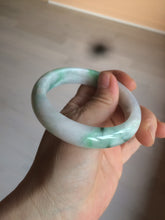 Load image into Gallery viewer, 56.4 mm certificated Type A 100% Natural sunny green/white/purple Jadeite Jade bangle S59-4130
