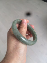 Load image into Gallery viewer, 58.8mm Certified 100% natural Type A green/gray jadeite jade bangle AE69-2863
