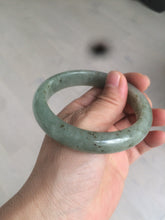 Load image into Gallery viewer, 58.8mm Certified 100% natural Type A green/gray jadeite jade bangle AE69-2863
