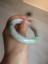 Load image into Gallery viewer, 56.4 mm certificated Type A 100% Natural sunny green/white/purple Jadeite Jade bangle S59-4130
