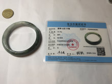 Load image into Gallery viewer, 58.2mm Certified Type A 100% Natural dark green gray black jadeite Jade bangle PD170-6281
