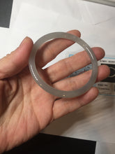 Load image into Gallery viewer, 55mm Certified 100% Natural gray black(灰冰) slim round cut nephrite jade bangle HN39-9112
