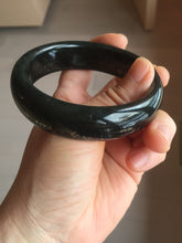 Load image into Gallery viewer, 60mm 100% Natural dark green/black meteorite Stellar Night sky nephrite bangle HN84-1264
