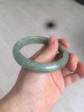 Load image into Gallery viewer, 58.8mm Certified 100% natural Type A green/gray jadeite jade bangle AE69-2863
