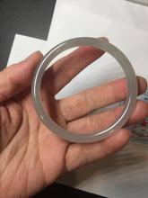 Load image into Gallery viewer, 55mm Certified 100% Natural gray black(灰冰) slim round cut nephrite jade bangle HN39-9112
