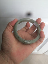 Load image into Gallery viewer, 58.8mm Certified 100% natural Type A green/gray jadeite jade bangle AE69-2863
