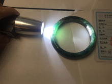 Load image into Gallery viewer, 56.4mm Certified Type A 100% Natural icy watery dark green/blue/gray/black Guatemala Jadeite bangle BH233-0257

