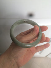 Load image into Gallery viewer, 58.8mm Certified 100% natural Type A green/gray jadeite jade bangle AE69-2863

