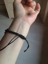 Load image into Gallery viewer, 100% natural type A black jadeite jade (mocui, 墨翠) rectangle bead/craft supplies AY78
