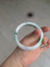 Load image into Gallery viewer, 56.4 mm certificated Type A 100% Natural sunny green/white/purple Jadeite Jade bangle S59-4130
