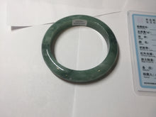 Load image into Gallery viewer, 56.5mm Certified Type A 100% Natural Woodland Green Jadeite Bangle BH234-0253
