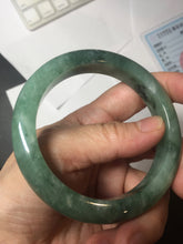 Load image into Gallery viewer, 56.5mm Certified Type A 100% Natural Woodland Green Jadeite Bangle BH234-0253
