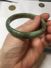Load image into Gallery viewer, 56.4mm Certified Type A 100% Natural dark green gray black brown jadeite Jade bangle PD171-6299
