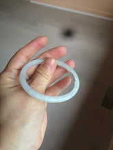 Load image into Gallery viewer, 51mm Certified Type A 100% Natural icy watery  light green/white oval Jadeite Jade bangle AR91-1490
