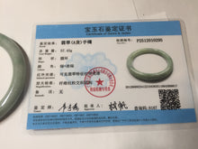 Load image into Gallery viewer, 59.8mm Certified Type A 100% Natural white/purple/green round cut jadeite Jade bangle PE123-0295
