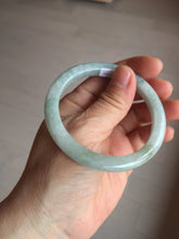 Load image into Gallery viewer, 54.8mm 100% natural Type A light green white slim jadeite jade bangle PB108-2441
