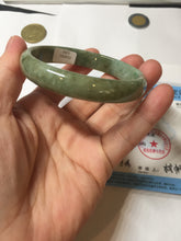 Load image into Gallery viewer, 56.4mm Certified Type A 100% Natural dark green gray black brown jadeite Jade bangle PD171-6299
